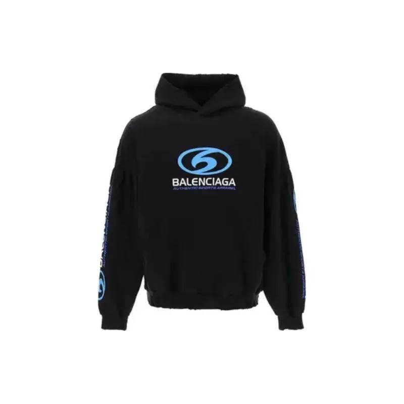 Balenciaga Logo Printed Distressed Hoodie-2