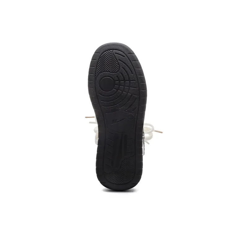Warrior Warrior Height Increasing Wear Resistant Low Top Skateboard Shoes Women's White Black-4