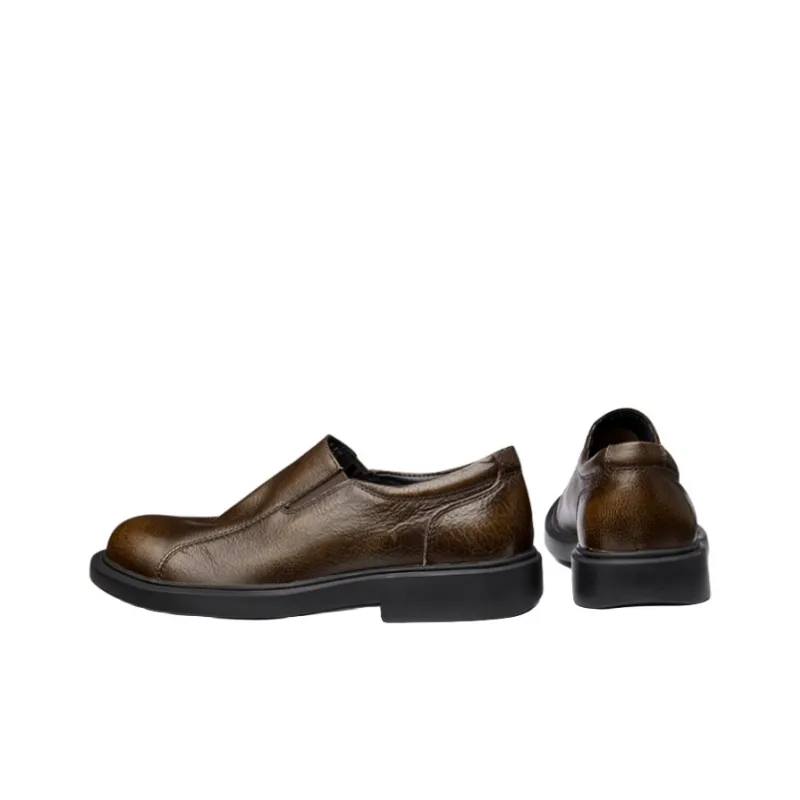 Brounvanm Men's Casual Shoes Men Low Top Black, Brown-5