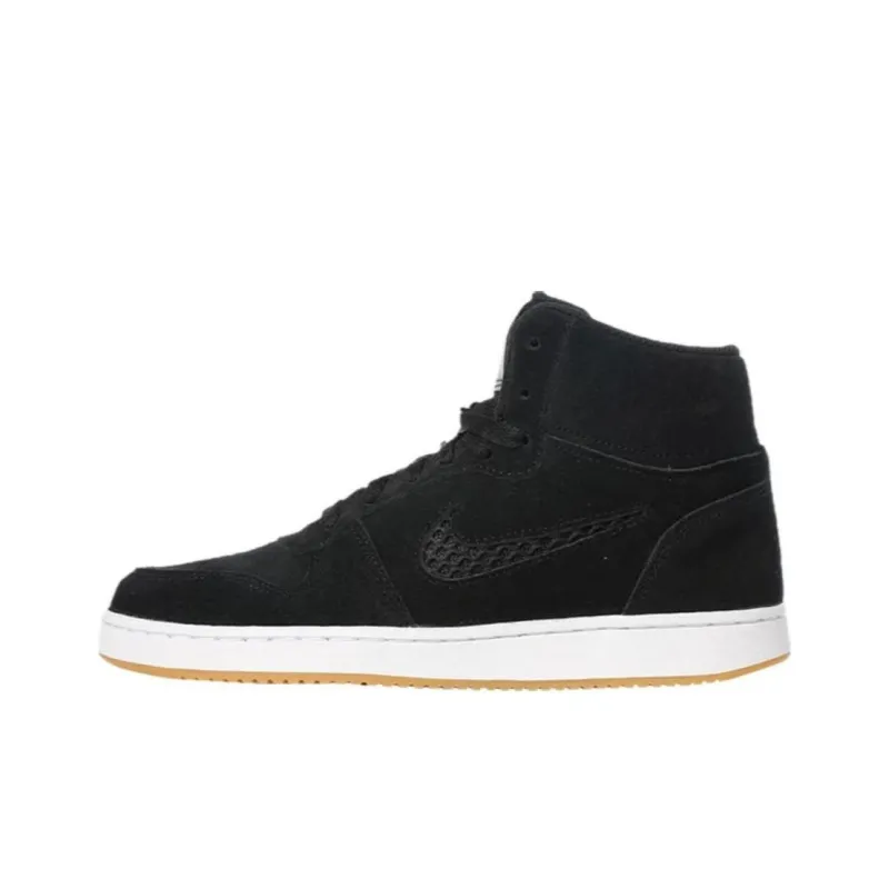 Nike EBERNON Women's Durable Breathable Mid-Top Skateboard Shoes Men's Black-0