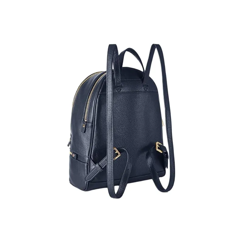 MICHAEL KORS Rhea Zip Leather Backpack Medium Size Women's Marine Blue-4