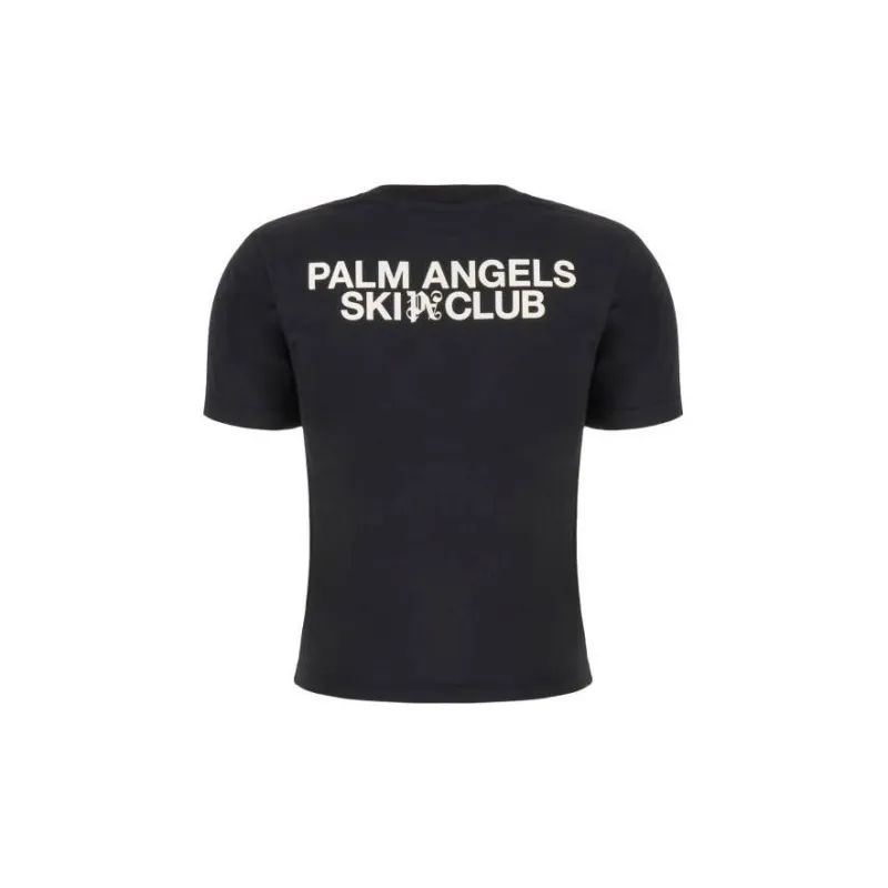 PALM ANGELS Logo Patch Crewneck T Shirt-1