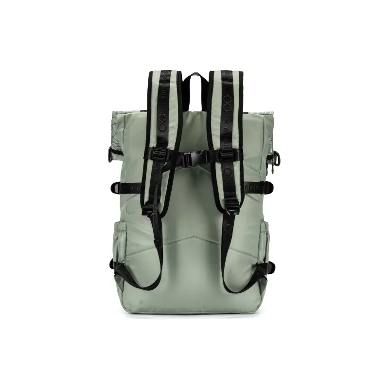 8atheist Polyester Backpack Multi Compartment Backpack Unisex Light Gray Green-2