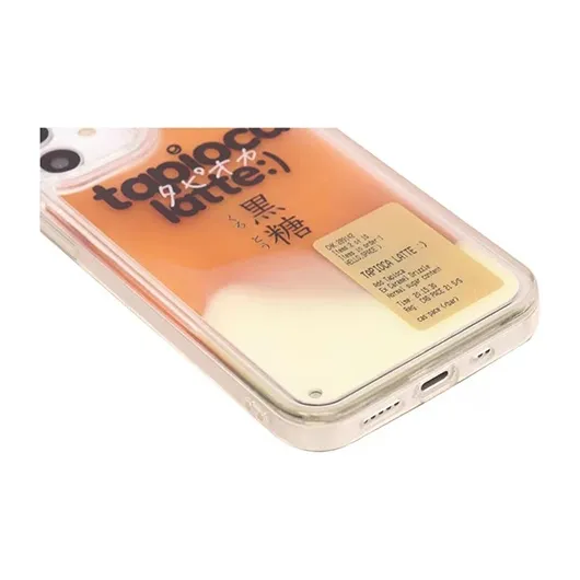 Shell Space TPU Material Milk Tea With Flowing Sand Phone Cases Available For IPhone-2