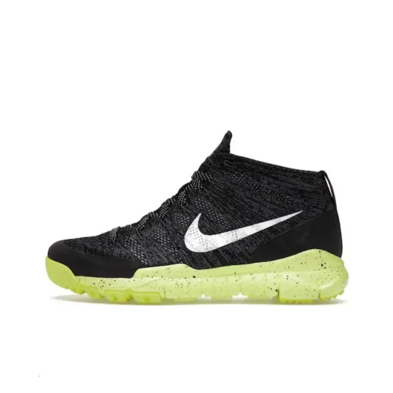 Nike Flyknit Trainer Chukka Fsb Black White Volt-0
