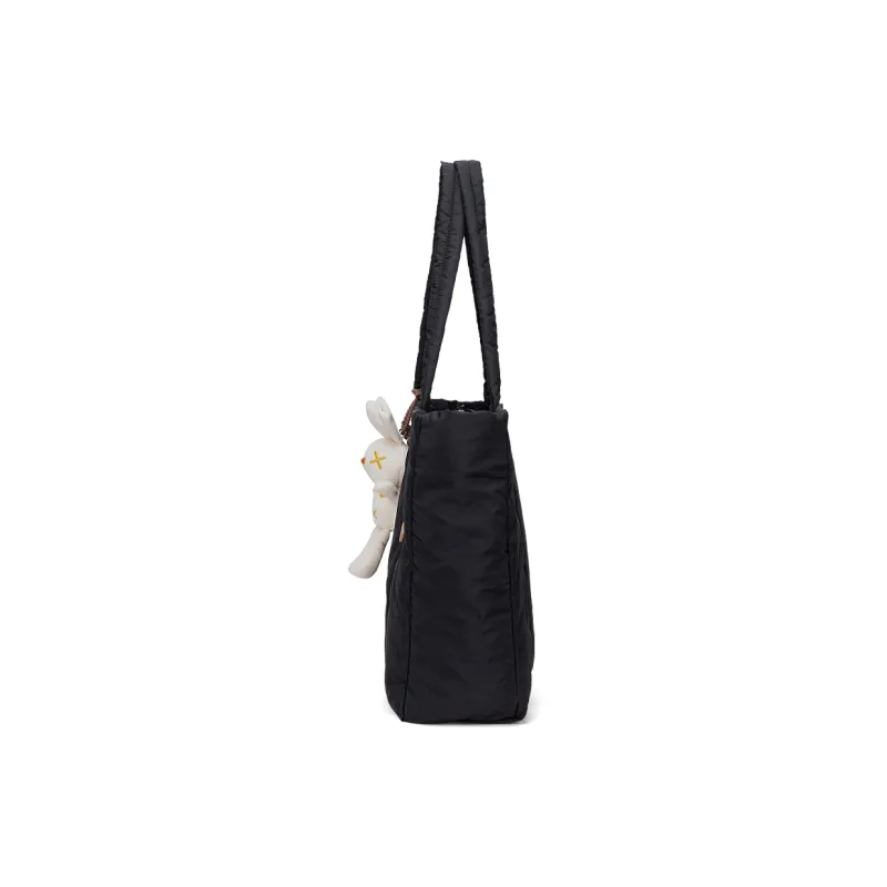 Fillove Fabric Tote Bag Shopping Bag Handbag Shoulder Bag Unisex Black-3