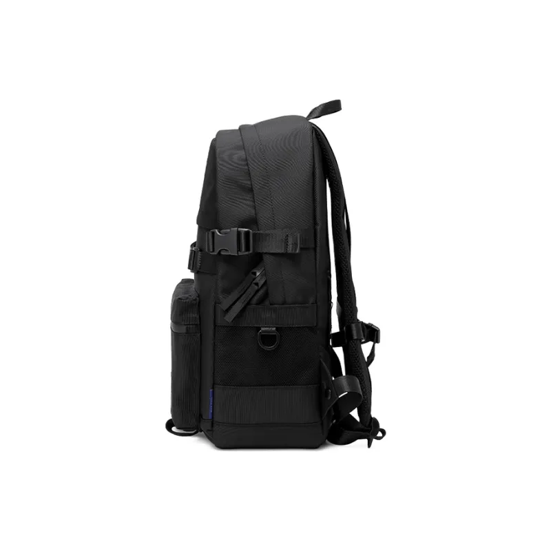 ElevethSign Polyester Backpack Large Size Unisex Black-3