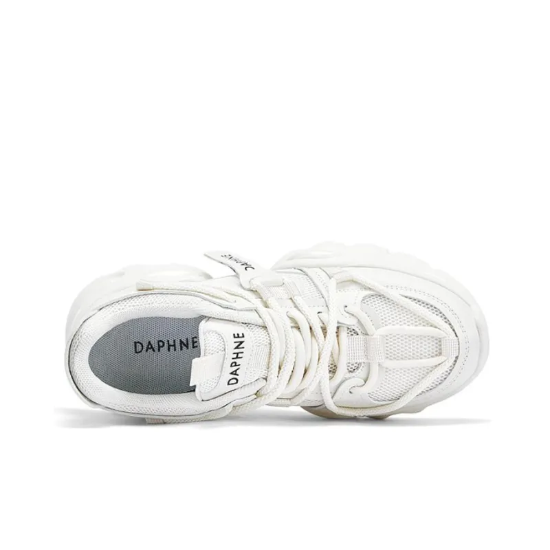 DAPHNE Chunky Sneakers Women's Low Top White-3