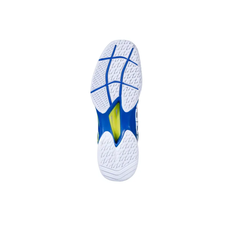 Babolat Cushioning Slip Resistant Low Top Tennis Shoes Men's Blue Neon Yellow-3