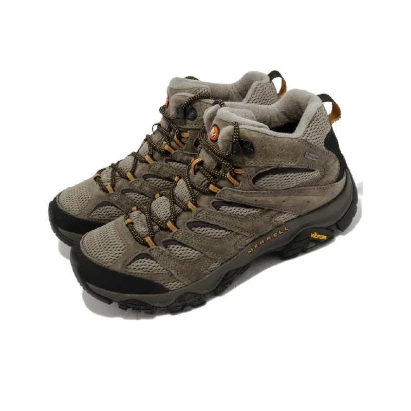 MERRELL MOAB 3 MID GORE-TEX Cushioning Wear-Resistant Low-Top Outdoor Shoes Men's Stone Gray-2