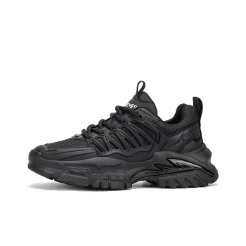 BOIGEMES Low Top Chunky Sneakers Men's Black