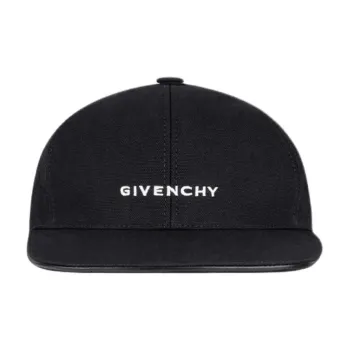 GIVENCHY Cotton, Leather Baseball Caps Men's Black