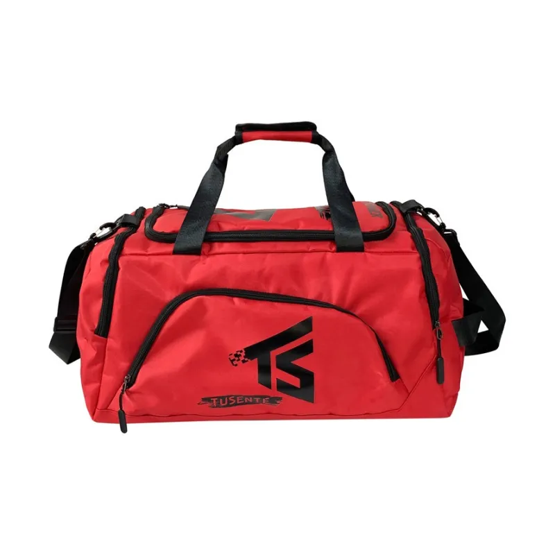 LEXI Oxford With Polyester Travel Bag Regular Unisex Black/Gray/Red-4