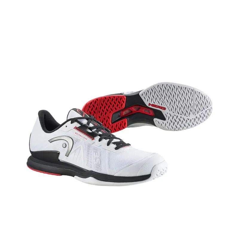 HEAD Sprint Pro 3.5 Shock Absorbers With Slip Resistant Features Low Top Tennis Shoes Men's White Black-2
