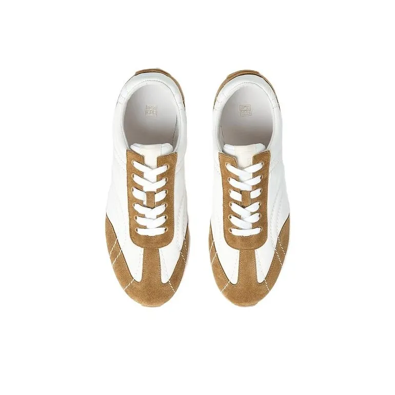 TOTEME Low Top Casual Shoes Women's White Brown-3