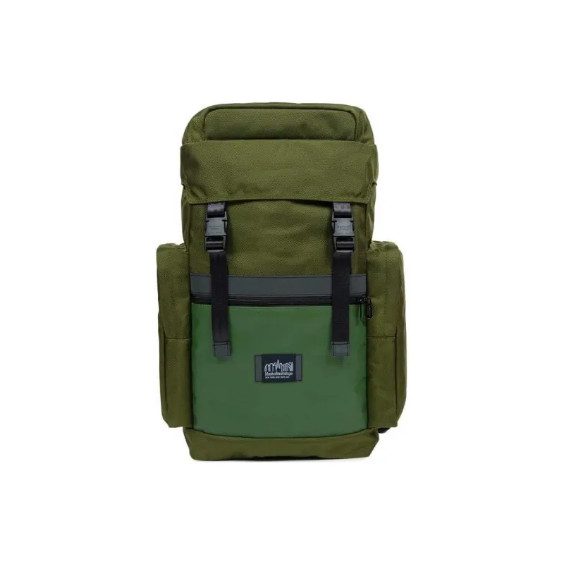 Manhattan Portage Nylon Backpack Unisex Olive-4