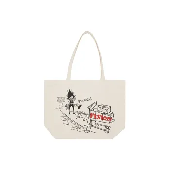 Vision Street Wear Cotton Shoulder Bag Regular Unisex Ecru