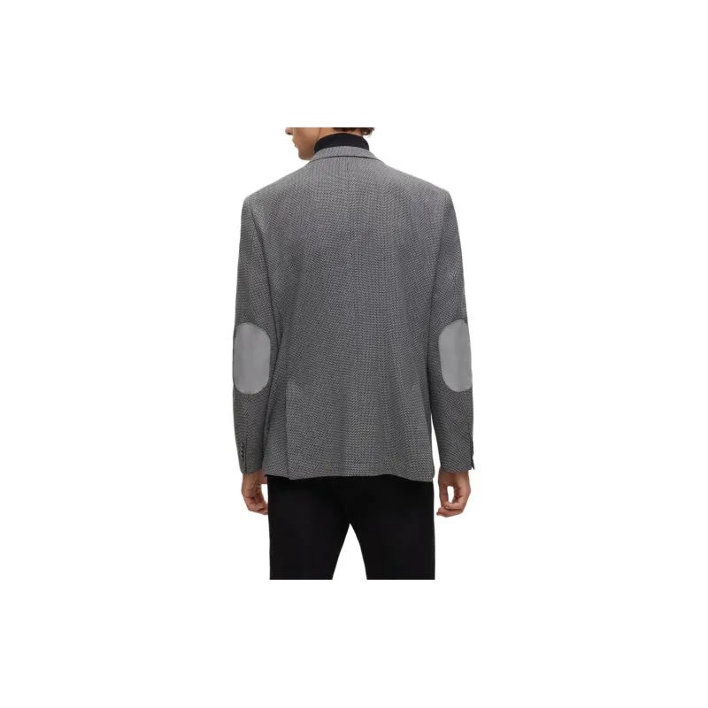 HUGO BOSS RegularFlt Jacket Crease-RetantCloth Jackets Coats Men's Dark Gray-1