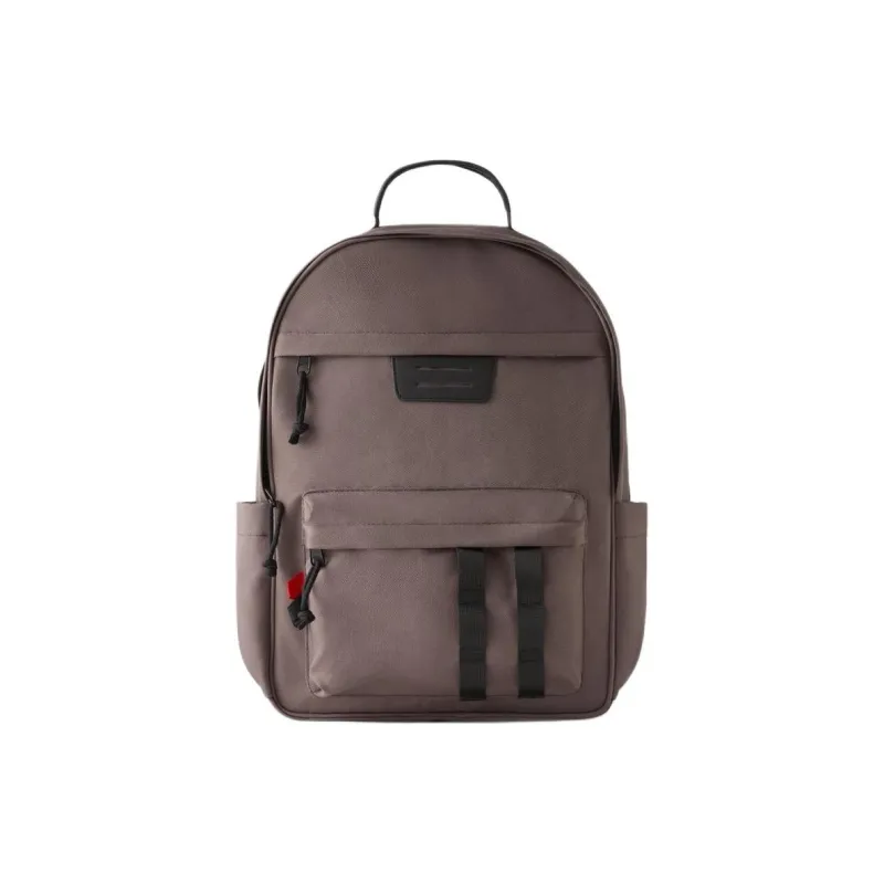 ZARA Polyester Backpack Regular Unisex Dark Red-0