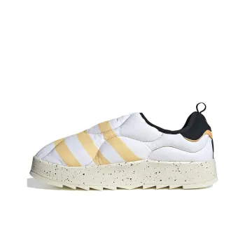Adidas Originals Puffylette Cushioning, Wear Resistant Low Top Casual Shoes Unisex Black White Yellow