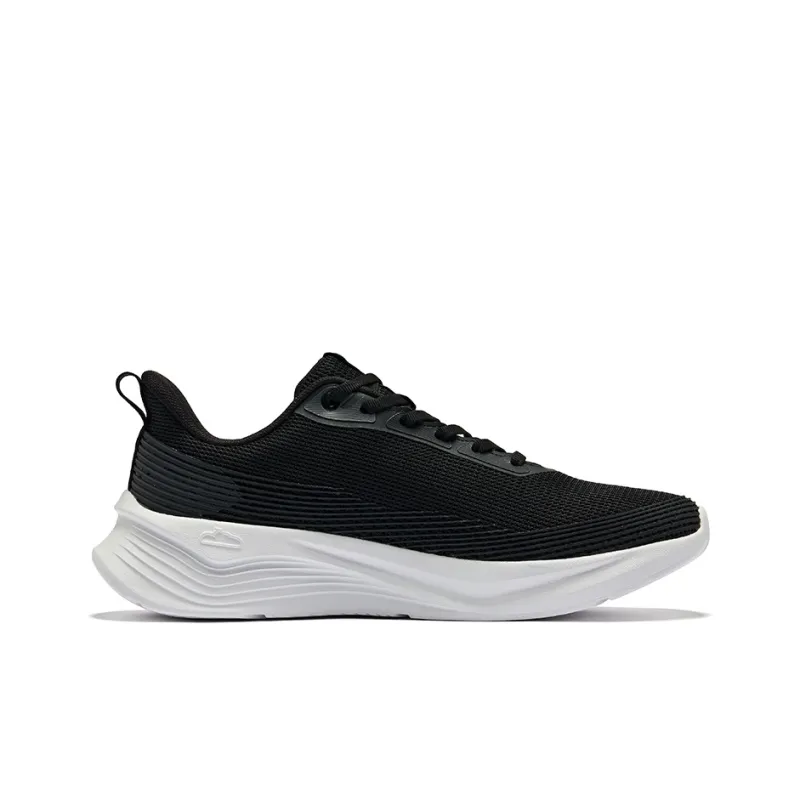 Erke Cushioning, Wear Resistant Low Top Casual Running Shoes Men's Jet Black-1