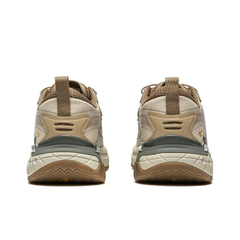 LiNing Star Path Cushioning Wear Resistant Low Top Basketball Shoes Men's Umber White-4