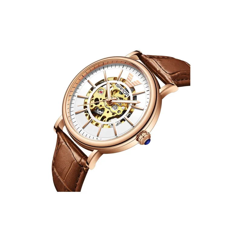 Sanda Automatic Mechanical Movement Watch Men's Watches White Dial-6