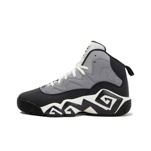 FILA Basketball Shoes Unisex Mid-Top Black/White Gray