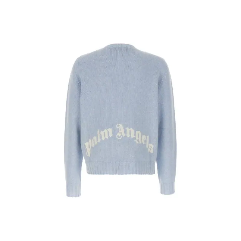 PALM ANGELS Curved logo Wool blend Jumper-1