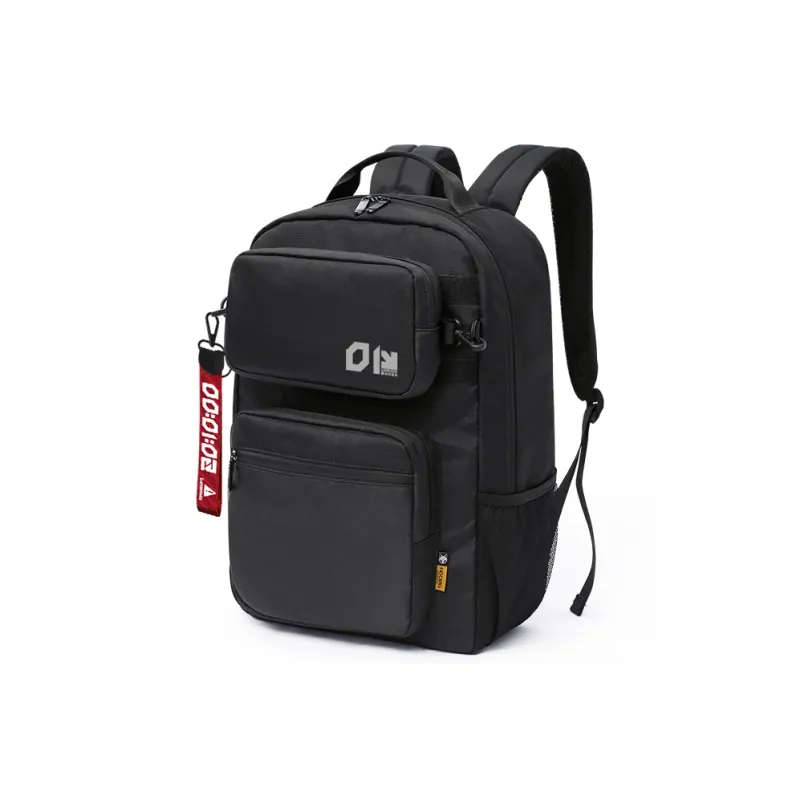 ElevethSign Nylon Backpack Large Size Unisex Gray/Black-8