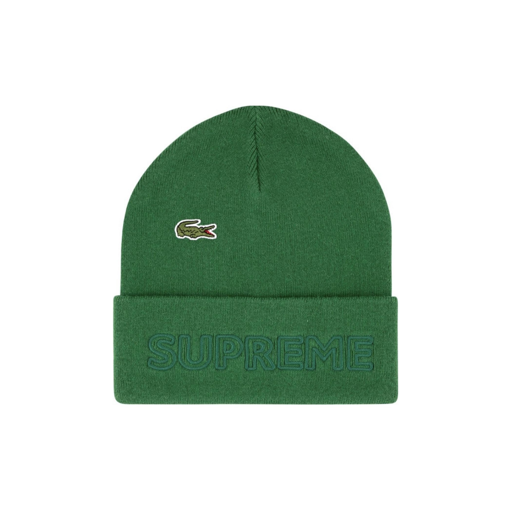 Supreme® X LACOSTE Red Cashmere Beanie Cuffed Hat FW19 Week 5 Drop Sold  Out! | eBay