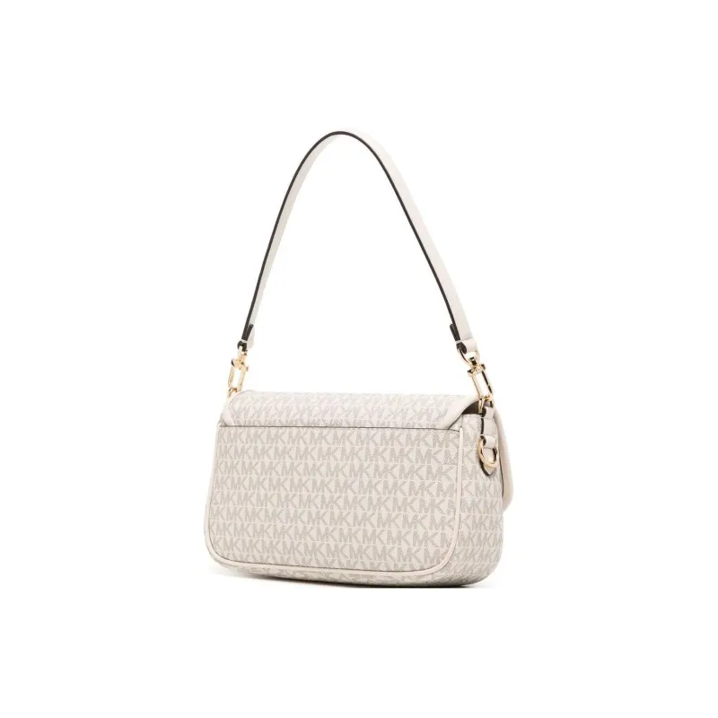 MICHAEL KORS PARKER Artificial Leather Shoulder Bag Medium Size Women's Vanilla White & Milk White-1
