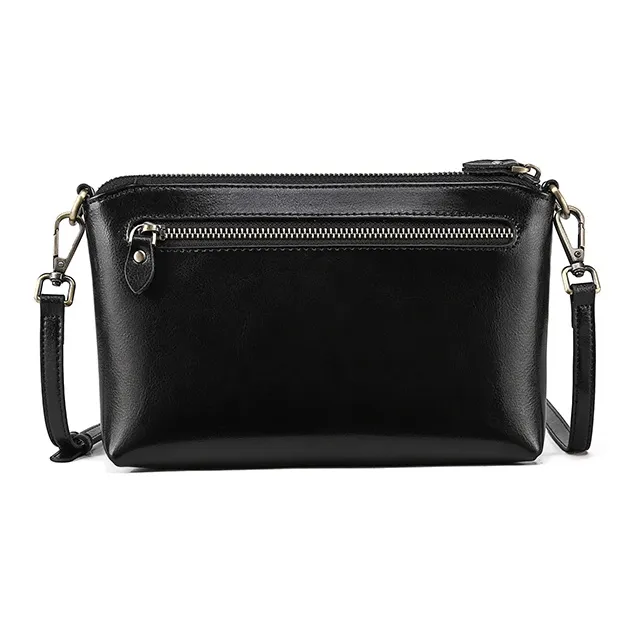Gorora Top Grain Cow Leather Shoulder Bag Crossbody Bag Small Size Women's Classic Black/Burgundy/Peacock Blue/Brown-2