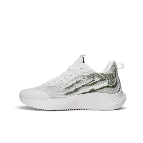 Warrior Wear Resistant Lightweight Height Increasing Low Top Running Shoes Men's White Green