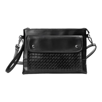 ALNI BITTON Design Driven Niche Travel Shoulder Bag, Crossbody Bag Men's Woven Black