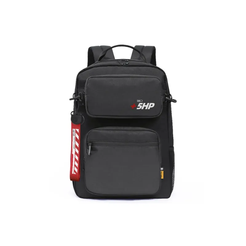 ElevethSign Polyester Backpack Large Size Unisex Black/Gray-0