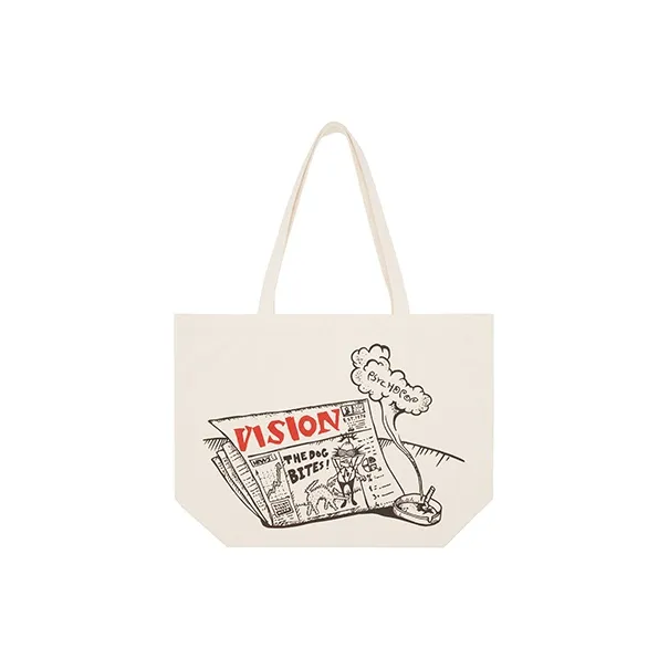 Vision Street Wear Cotton One Shoulder Handbag Regular Unisex Ecru-0