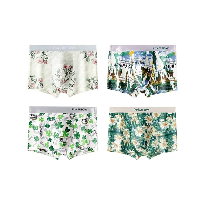 MIIOW Trendy Party Collection Cooling Summer Collection Underpants Men's 4 Pack-5