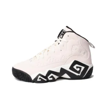 FILA MB Durable Breathable Mid Top Basketball Shoes Men's White