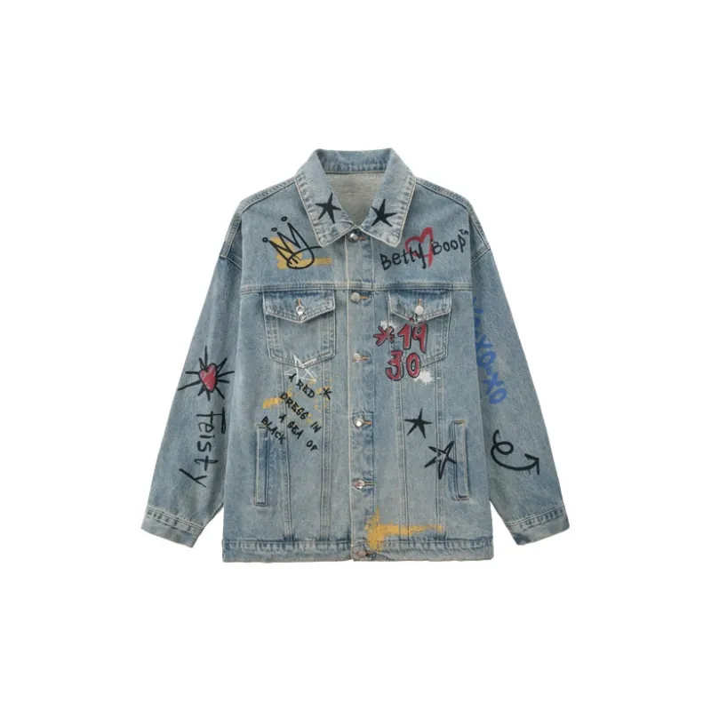 Unifree X Betty Boop Co brand Denim Jackets Women's Blue-1