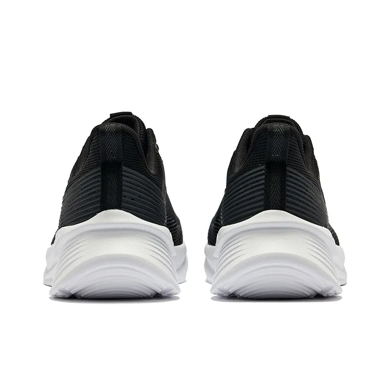 Erke Cushioning, Wear Resistant Low Top Casual Running Shoes Men's Jet Black-3