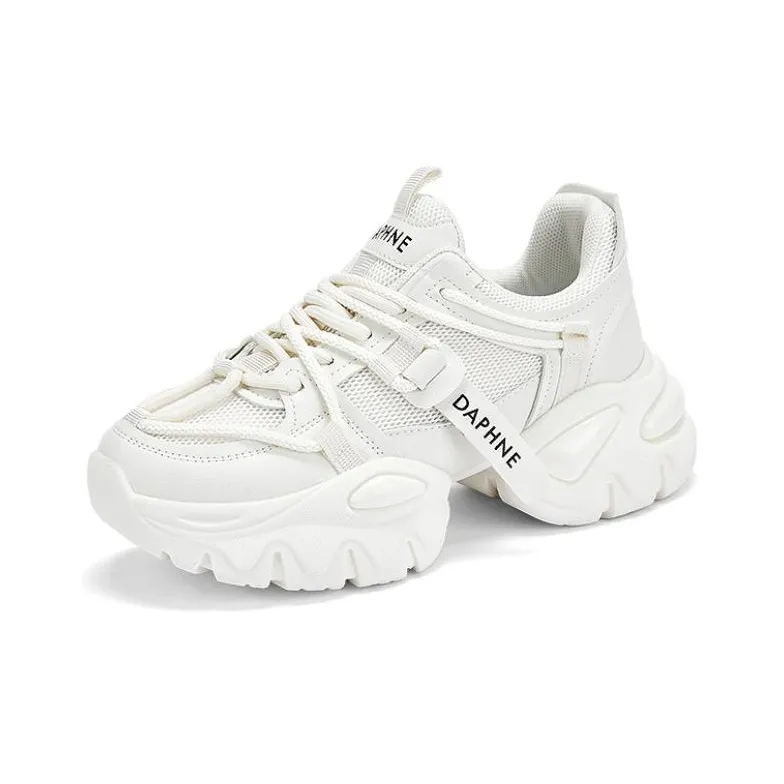 DAPHNE Chunky Sneakers Women's Low Top White-2