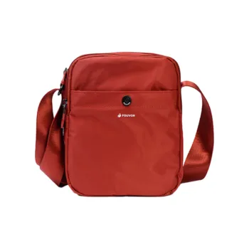 FOUVOR Oxford Crossbody Bag, Shoulder Bag Regular Women's Chestnut Red/Classic Black
