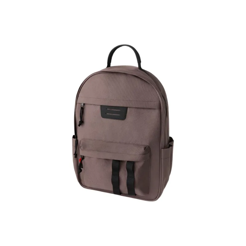 ZARA Polyester Backpack Regular Unisex Dark Red-1
