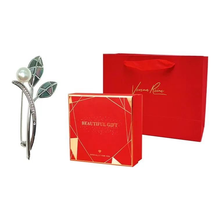 VERENA REINE Plated In 18K White Gold Brooches Women's-1