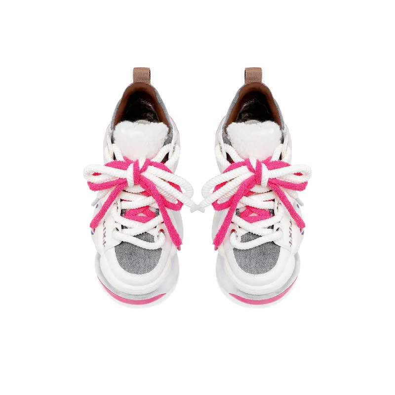 Hoov Cushioned Height Increase Warmth High-Top Chunky Sneakers Women's-3