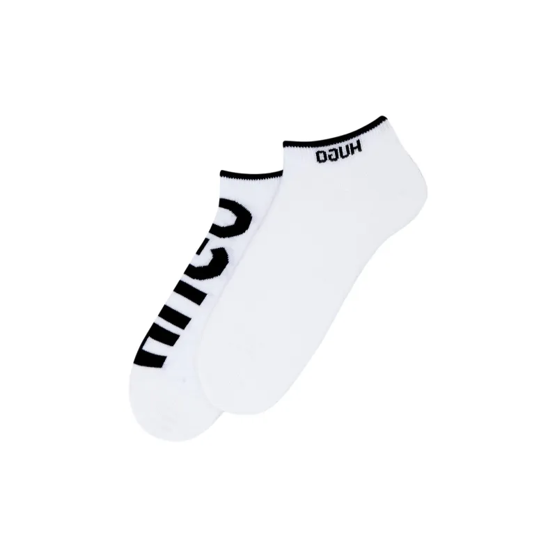 HUGO BOSS Two Pack Of Ankle Socks In A Cotton Blend Ankle Socks Men's 2 Pack White-0