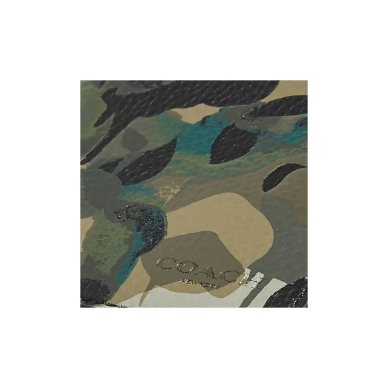 COACH 3 IN 1 Wallet Pebbled Leather 3-in-1 Wallets Men's Camouflage Green-2