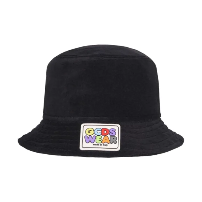 GCDS Cotton, Polyamide Bucket Hats Unisex Black-1