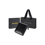 Black-Single Loose-Leaf Style (Vintage Top Grain Leather) Anti-Skimming